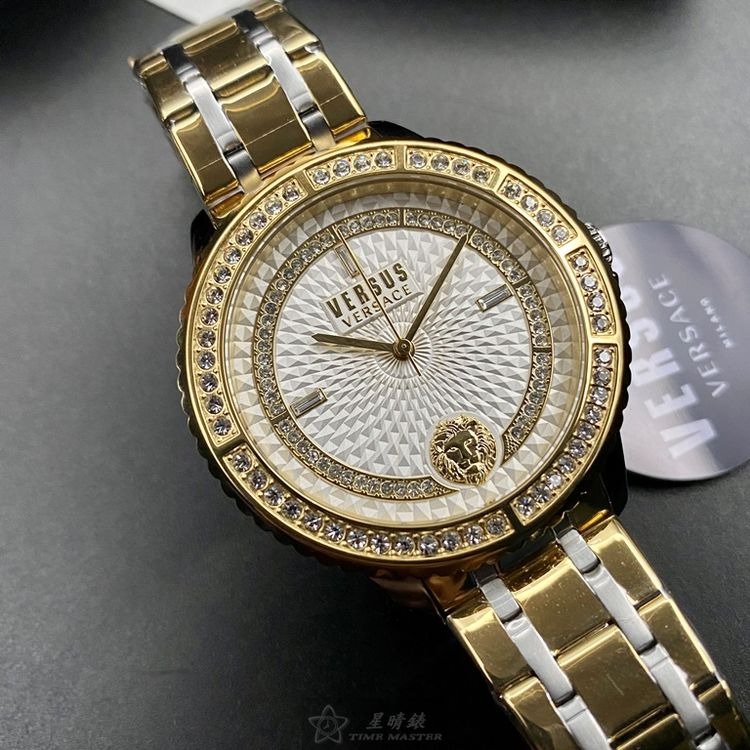VERSUS VERSACE手錶,編號VV00082,40mm金色錶殼,金銀相間錶帶款◉20A004